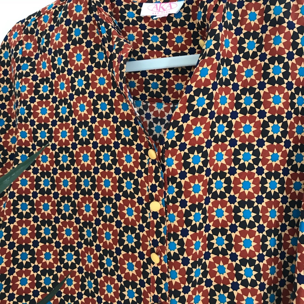 AKA New York printed blouse